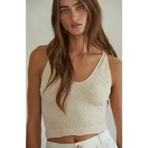 Textured Floral Tank