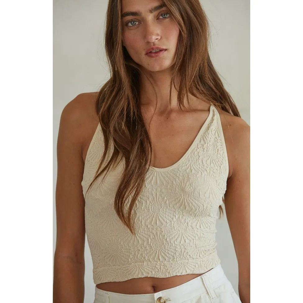 Textured Floral Tank