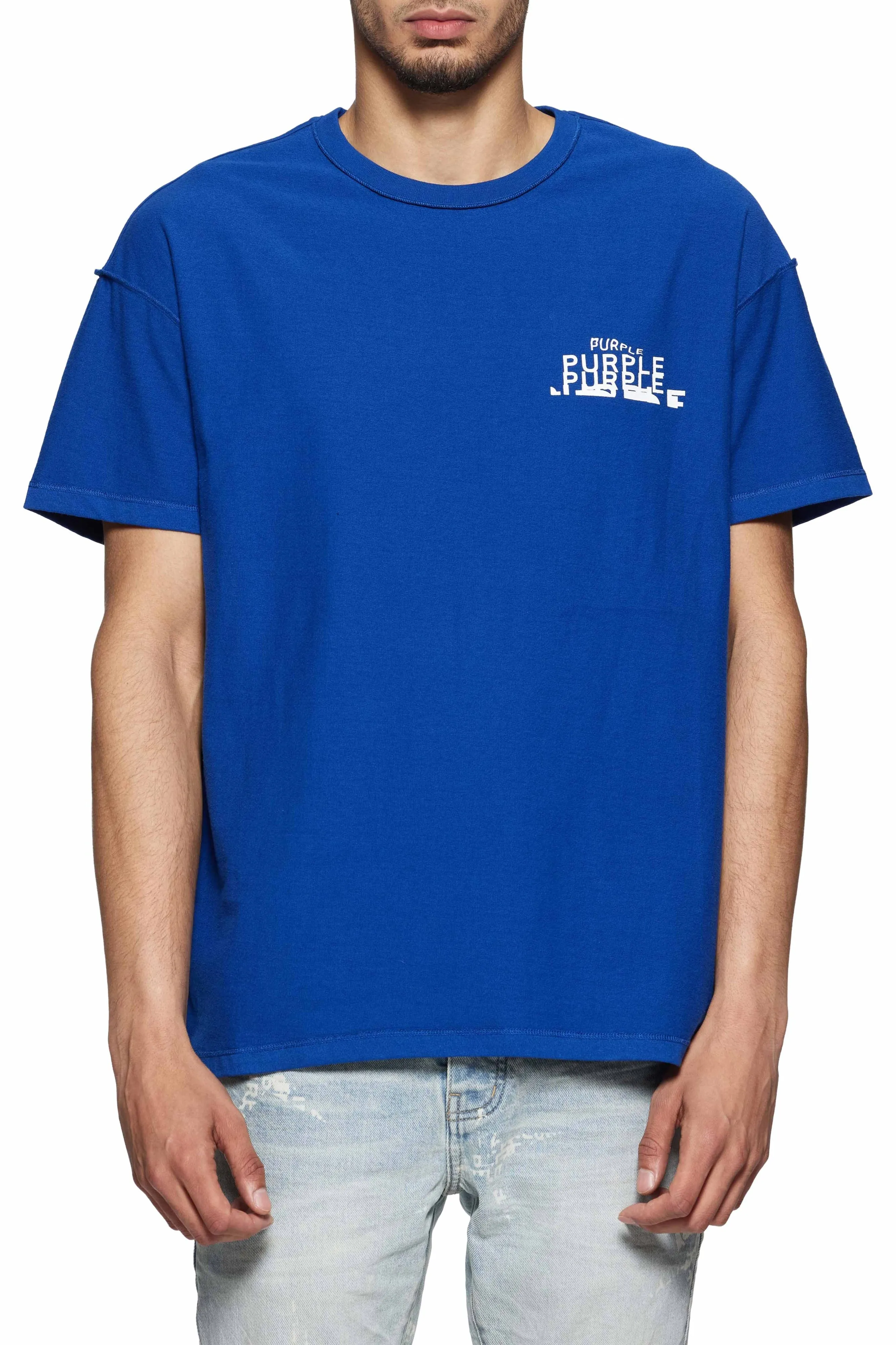 Textured Inside Out Tee - Blue
