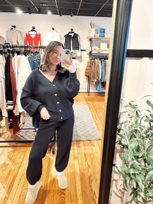 Textured LS Button Cardigan