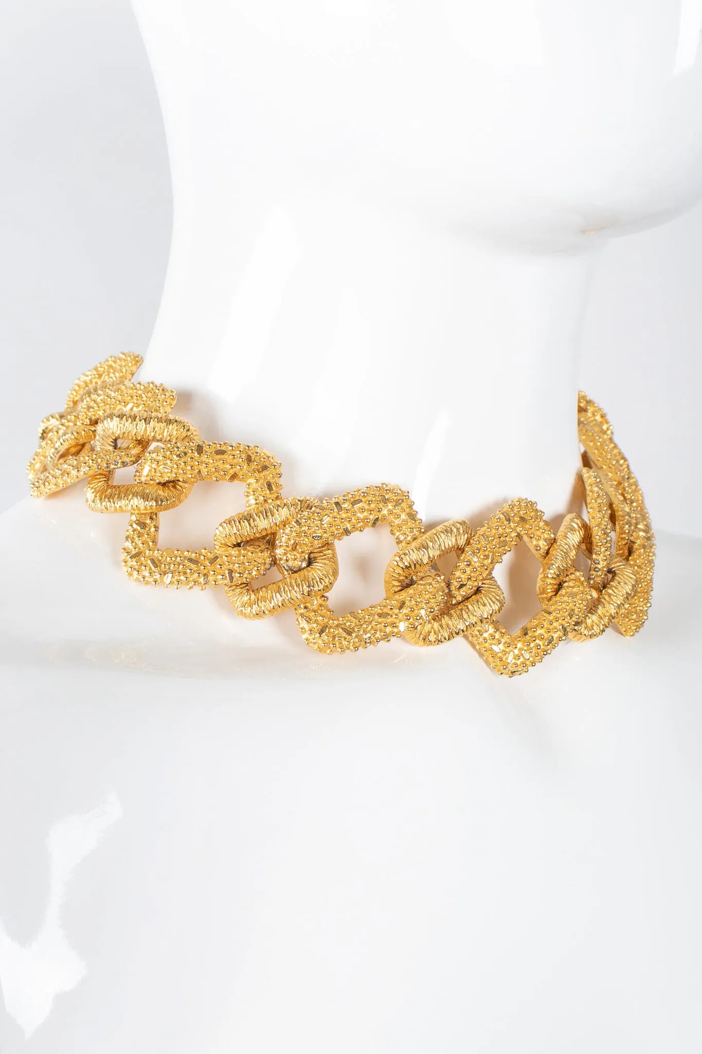 Textured Square Chain Necklace