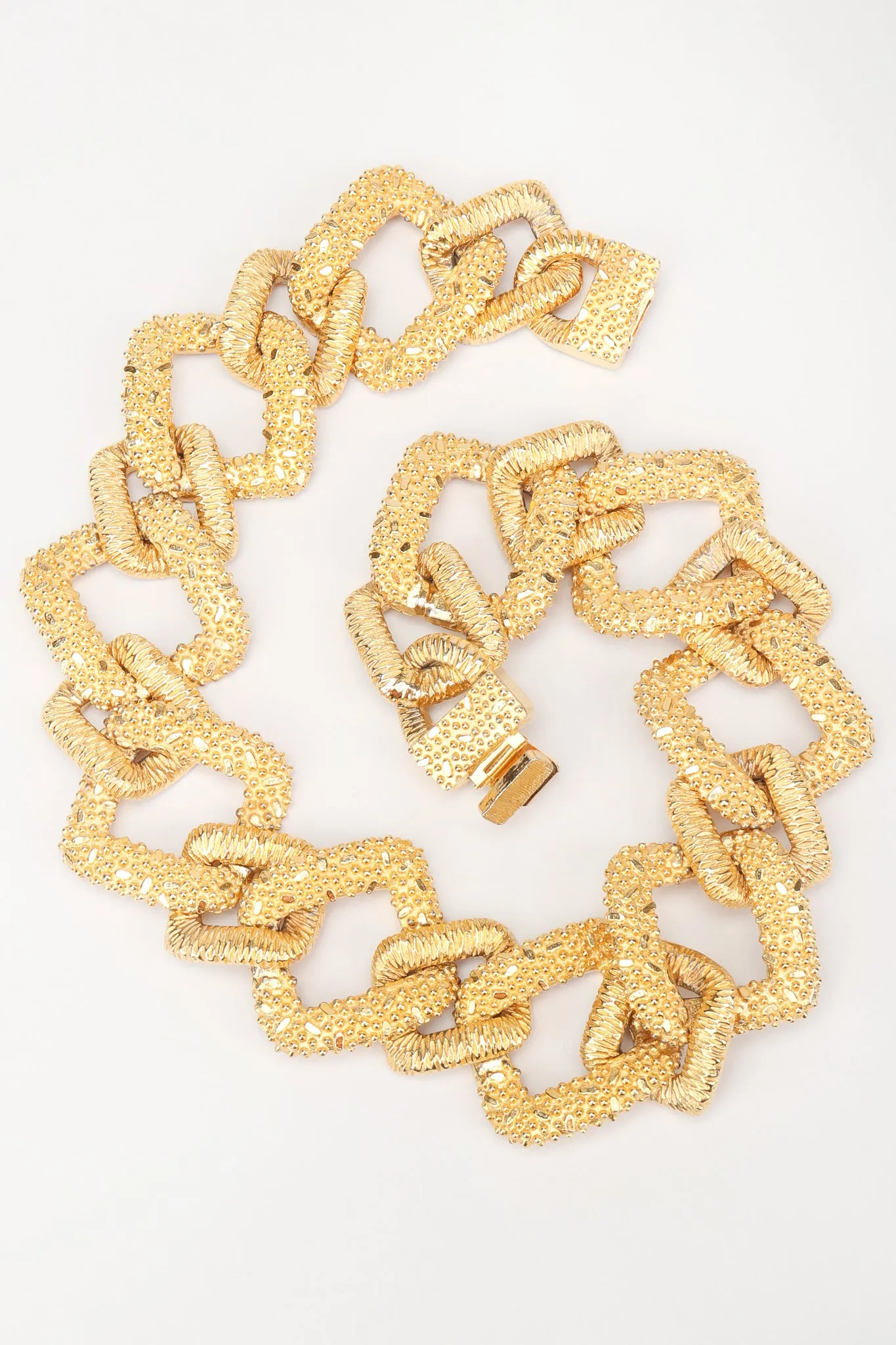 Textured Square Chain Necklace