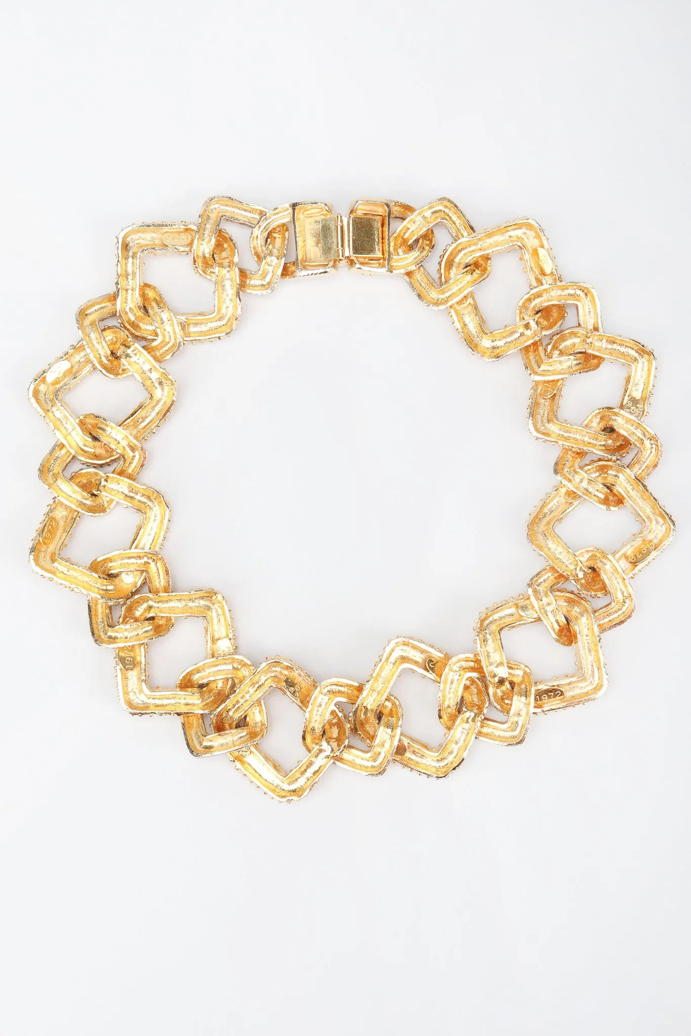 Textured Square Chain Necklace