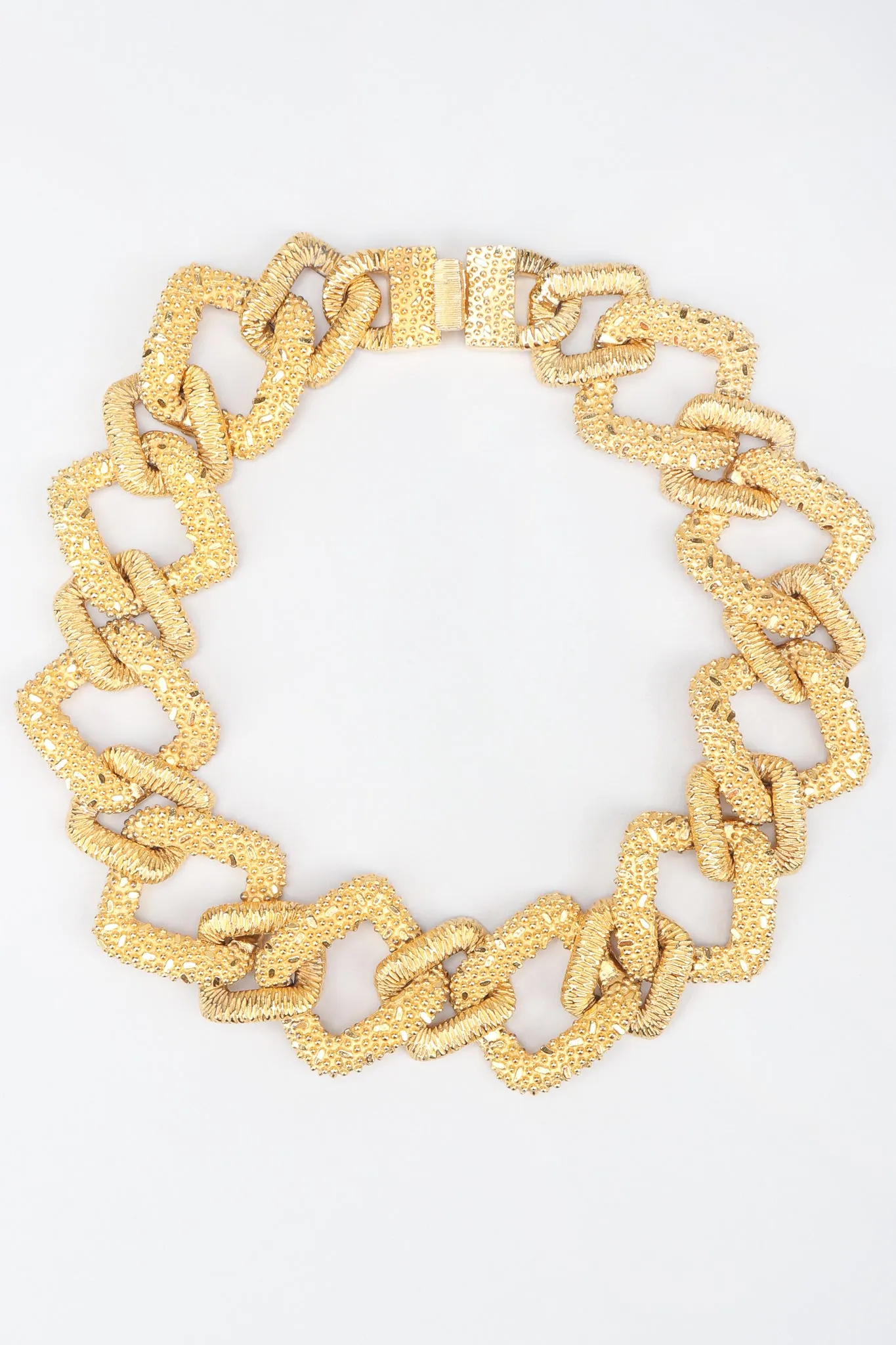 Textured Square Chain Necklace
