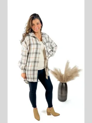 The Alyssa Oversized High Lo Flannel