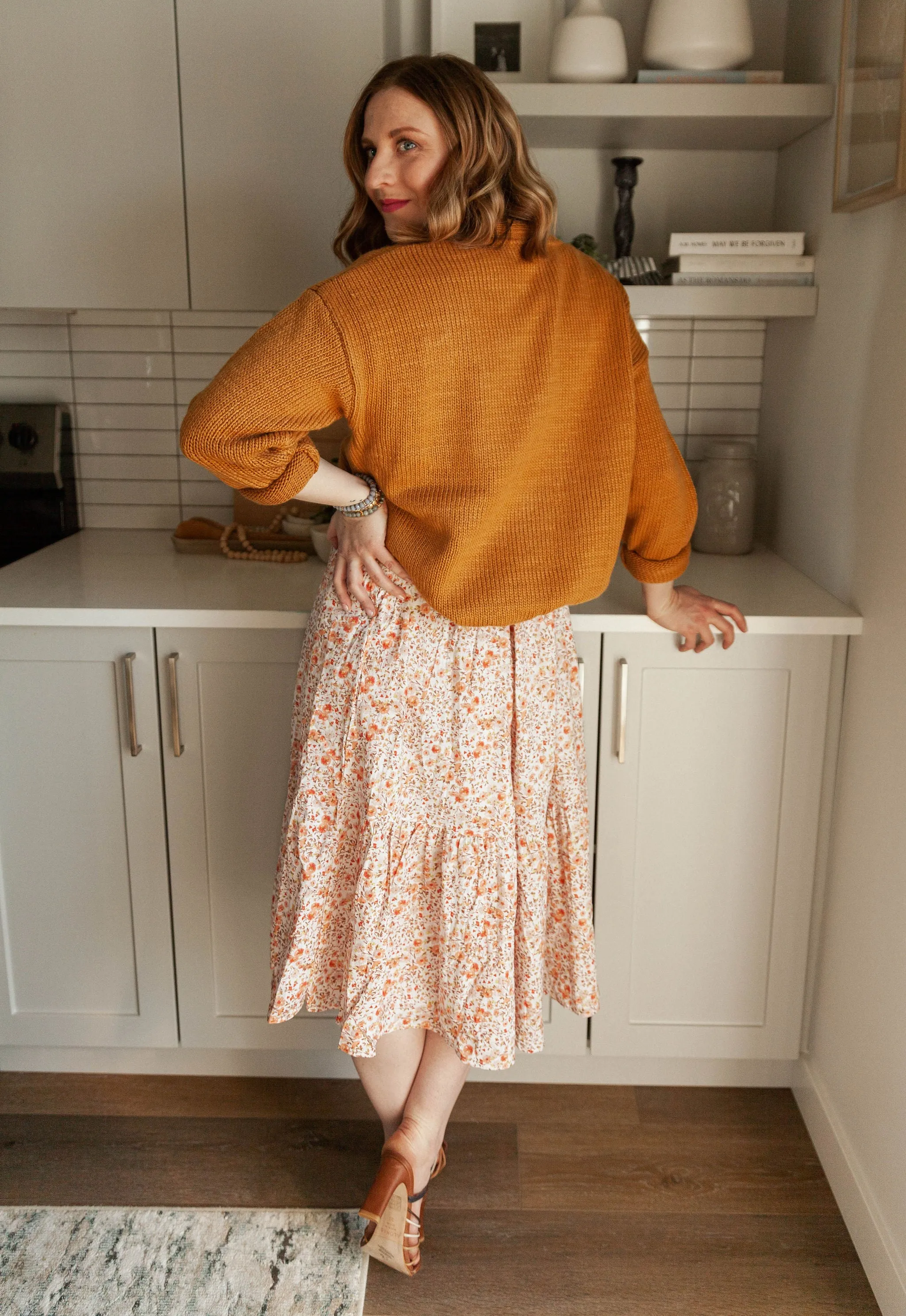 The Ashley Button Cardigan - Mustard