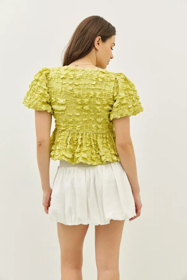 The Frances Blouse - Pistachio