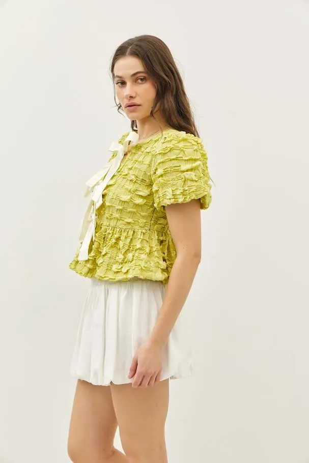 The Frances Blouse - Pistachio