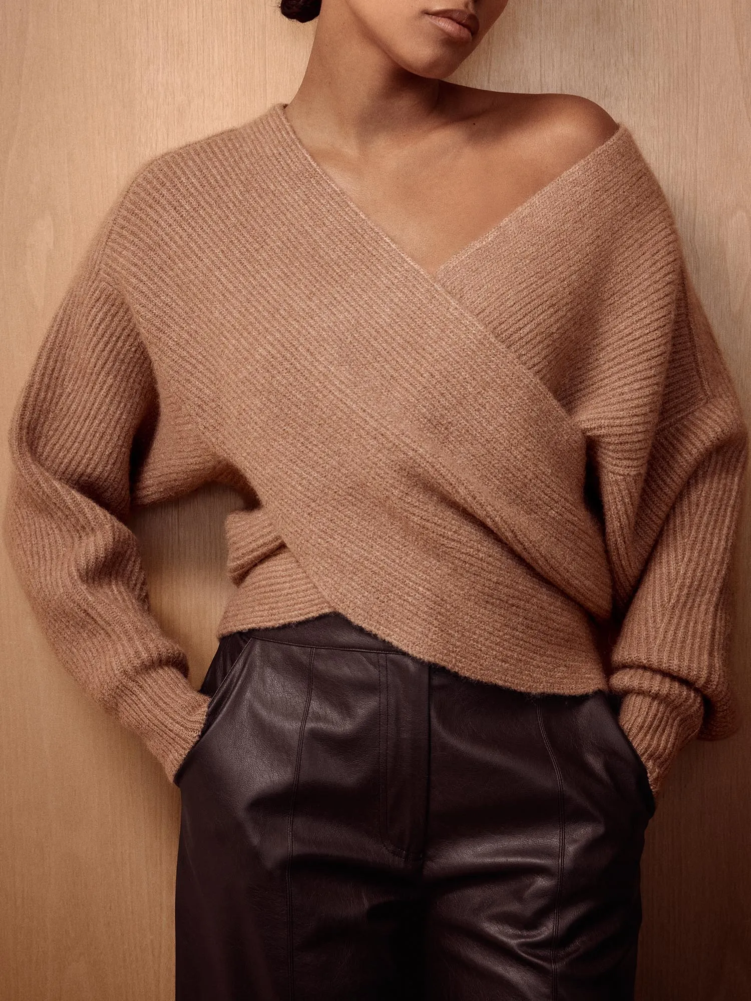 The Hughes Wrap Front Sweater