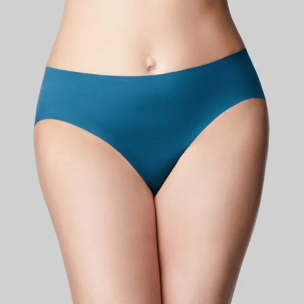 The Knicker Precision Hi Cut Brief Corsair Blue