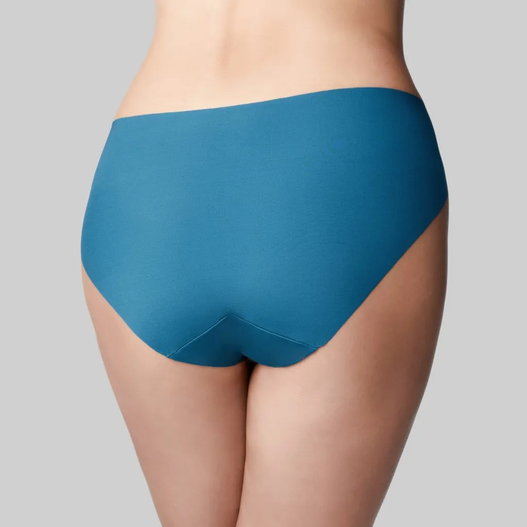 The Knicker Precision Hi Cut Brief Corsair Blue