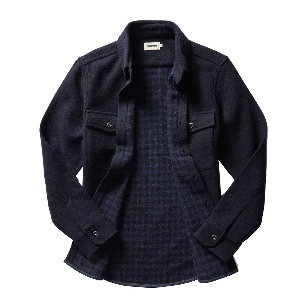 The Maritime Shirt Jacket | Dark Navy Wool