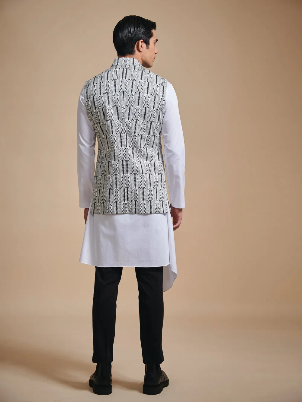 The Printed Off Center Waistcoat