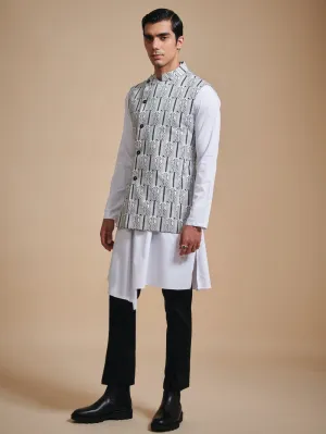 The Printed Off Center Waistcoat