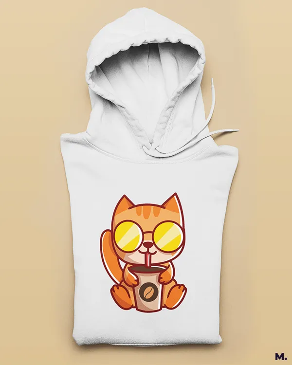 The purrfect coffee printed hoodies