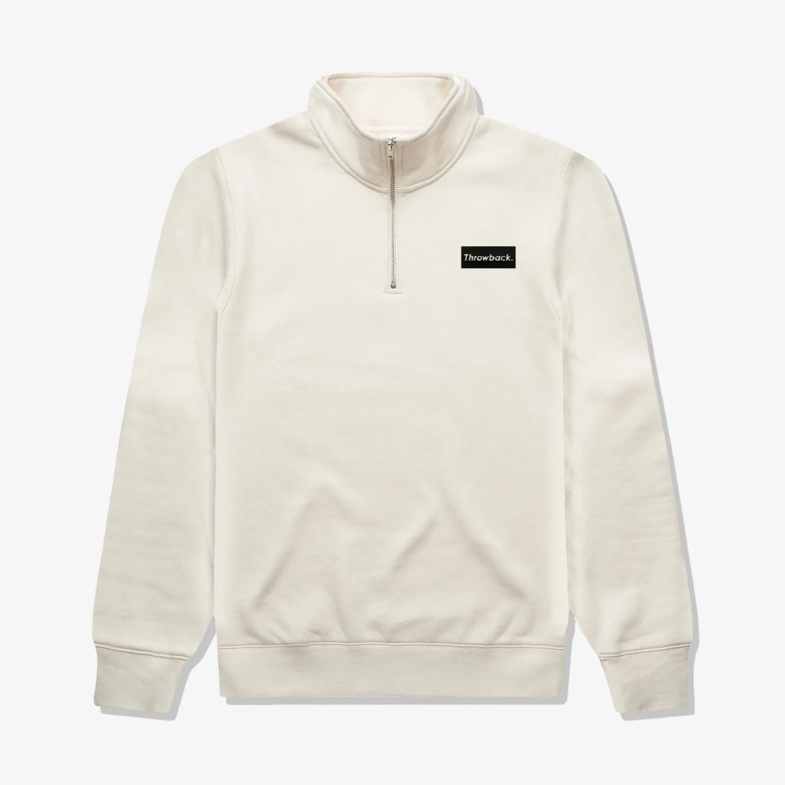 Throwback Icon 2.0 Quarter Zip Sweatshirt - White Chocolate