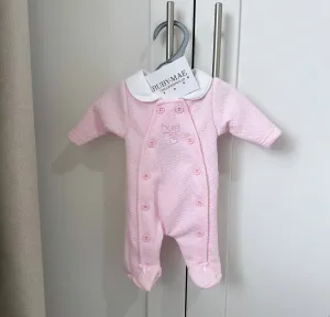 TINY BABY - Pink Hug Me Button Up All In One