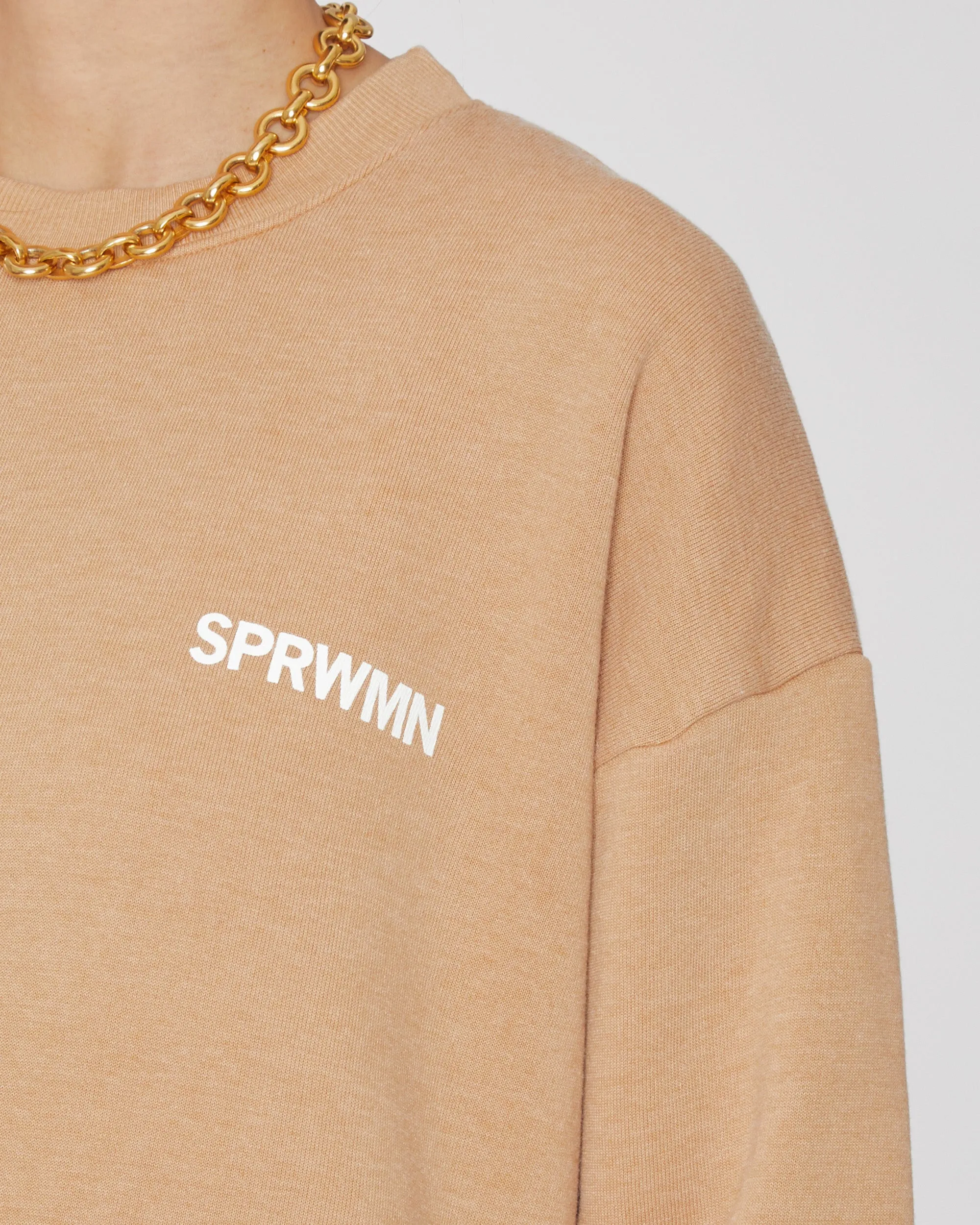 Tiny Logo Sweatshirt in Peach
