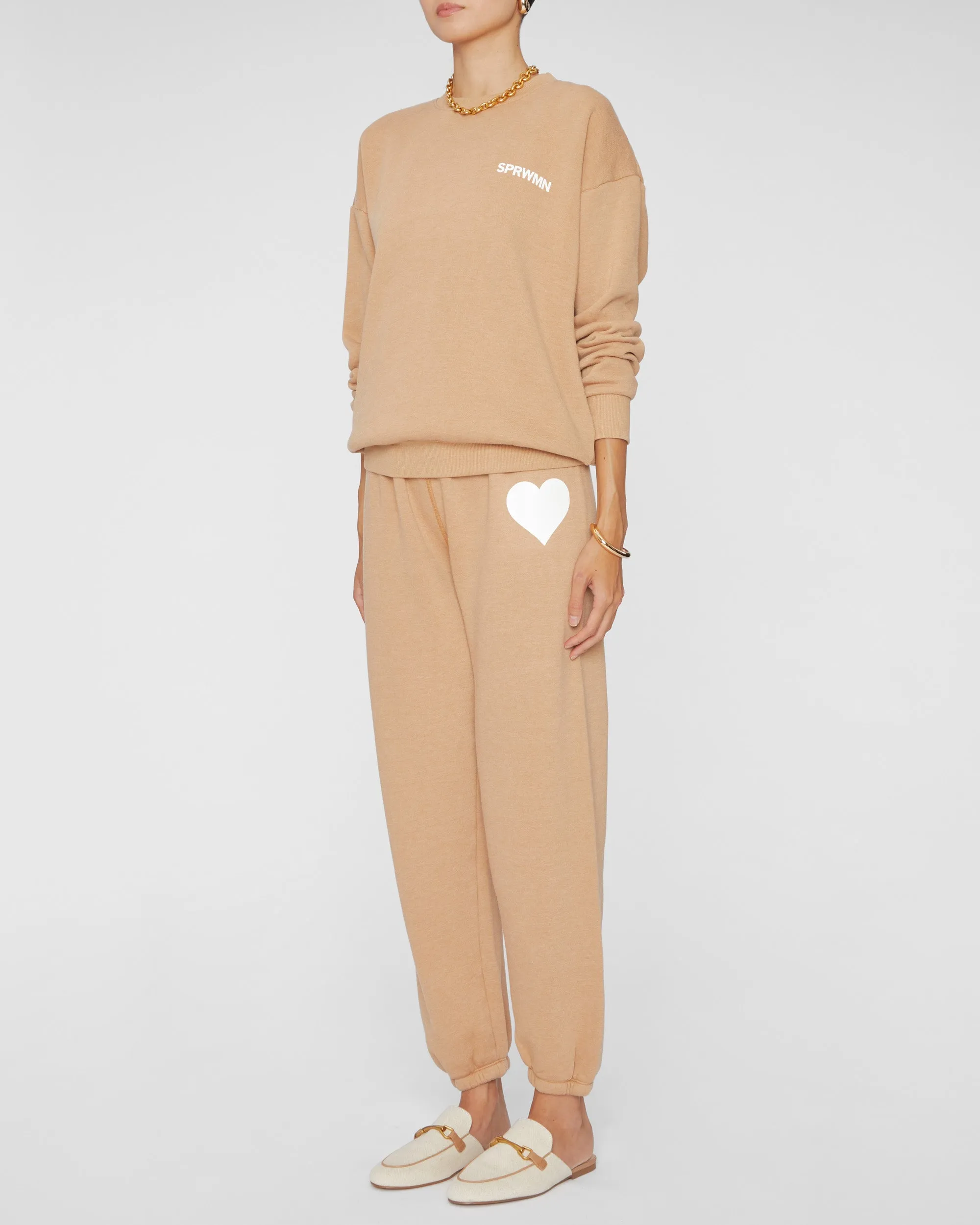 Tiny Logo Sweatshirt in Peach