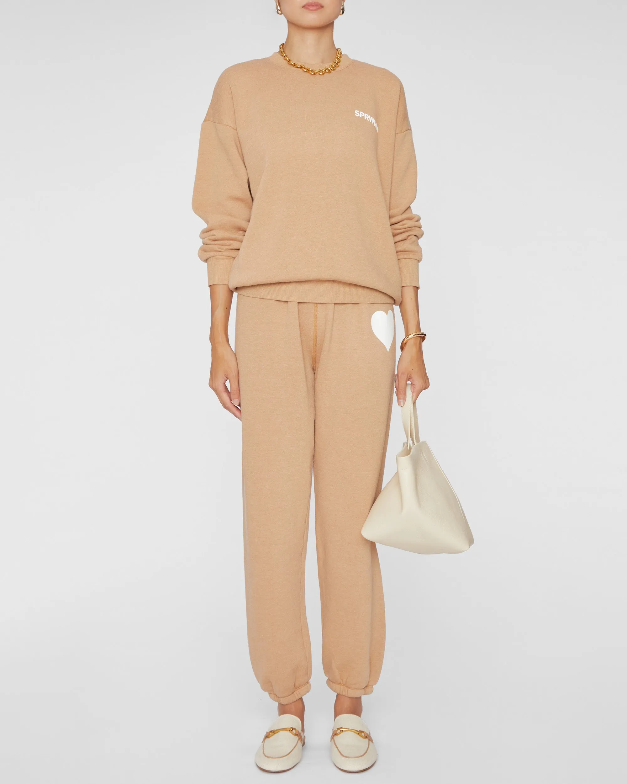 Tiny Logo Sweatshirt in Peach