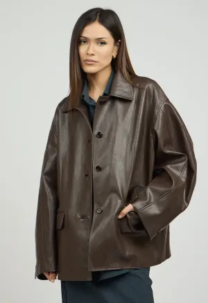 Toni Brown Vegan Leather Jacket