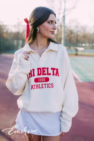 Tri Delta Athletics Oversized Collared Crew