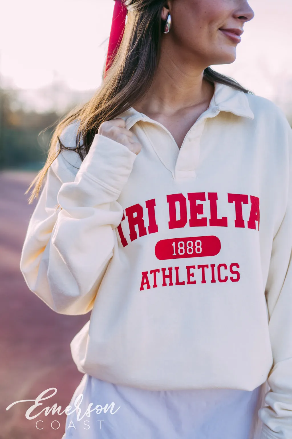 Tri Delta Athletics Oversized Collared Crew