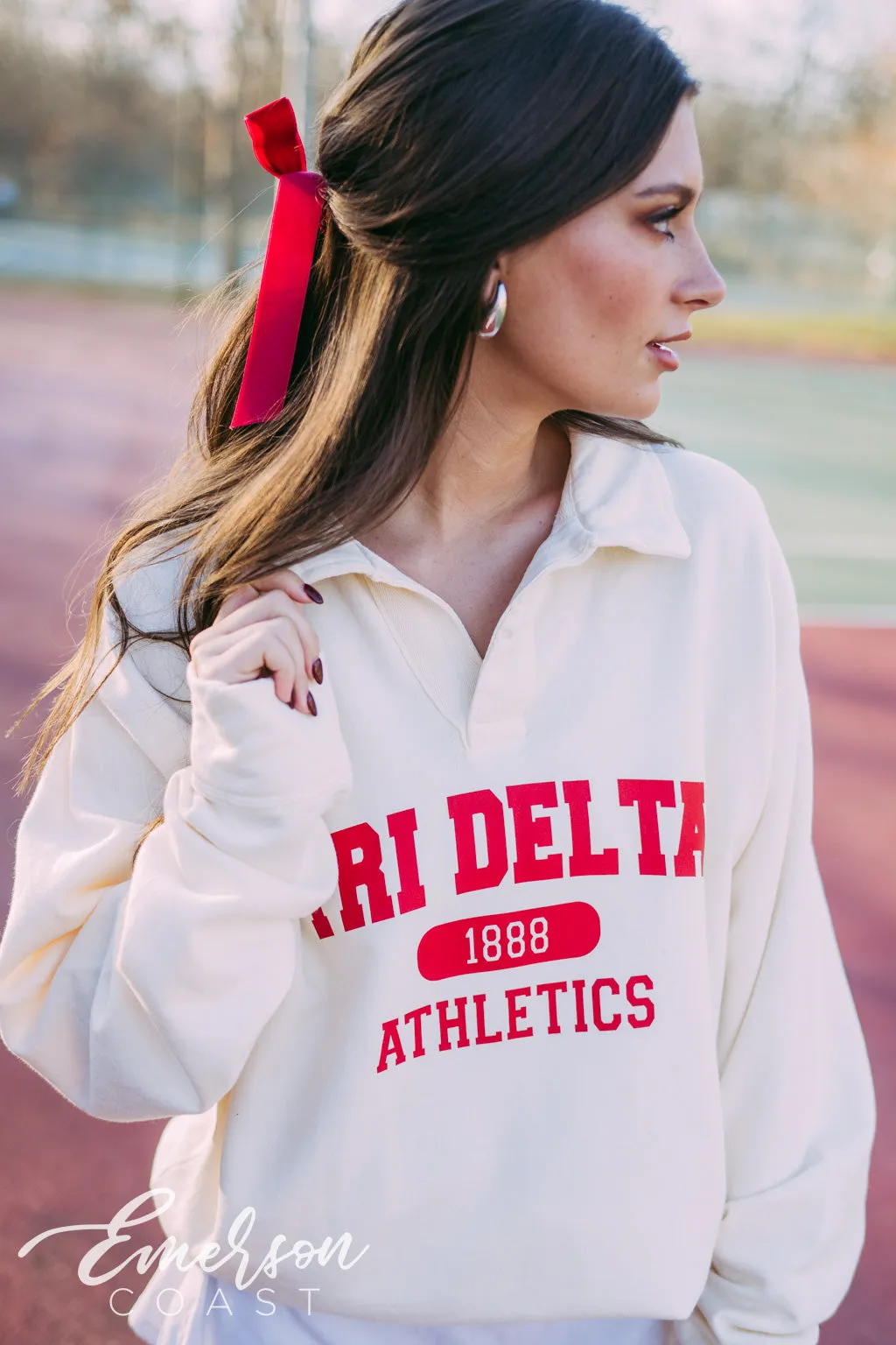Tri Delta Athletics Oversized Collared Crew