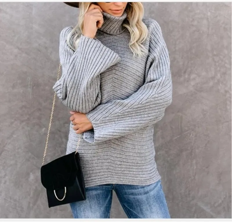 Turtleneck Sweater Oversized Pullovers