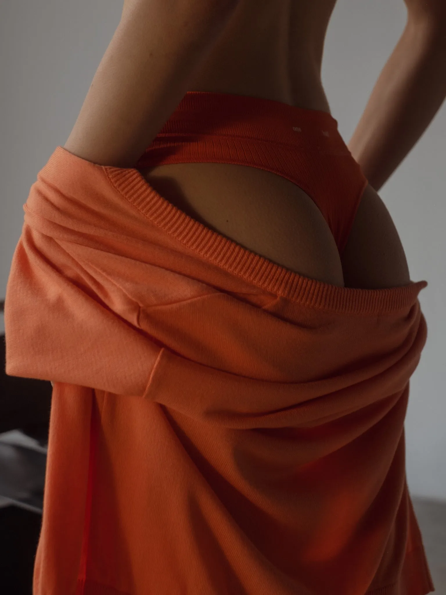 TWILL SEAMLESS INTIMATE SET - BRIGHT ORANGE