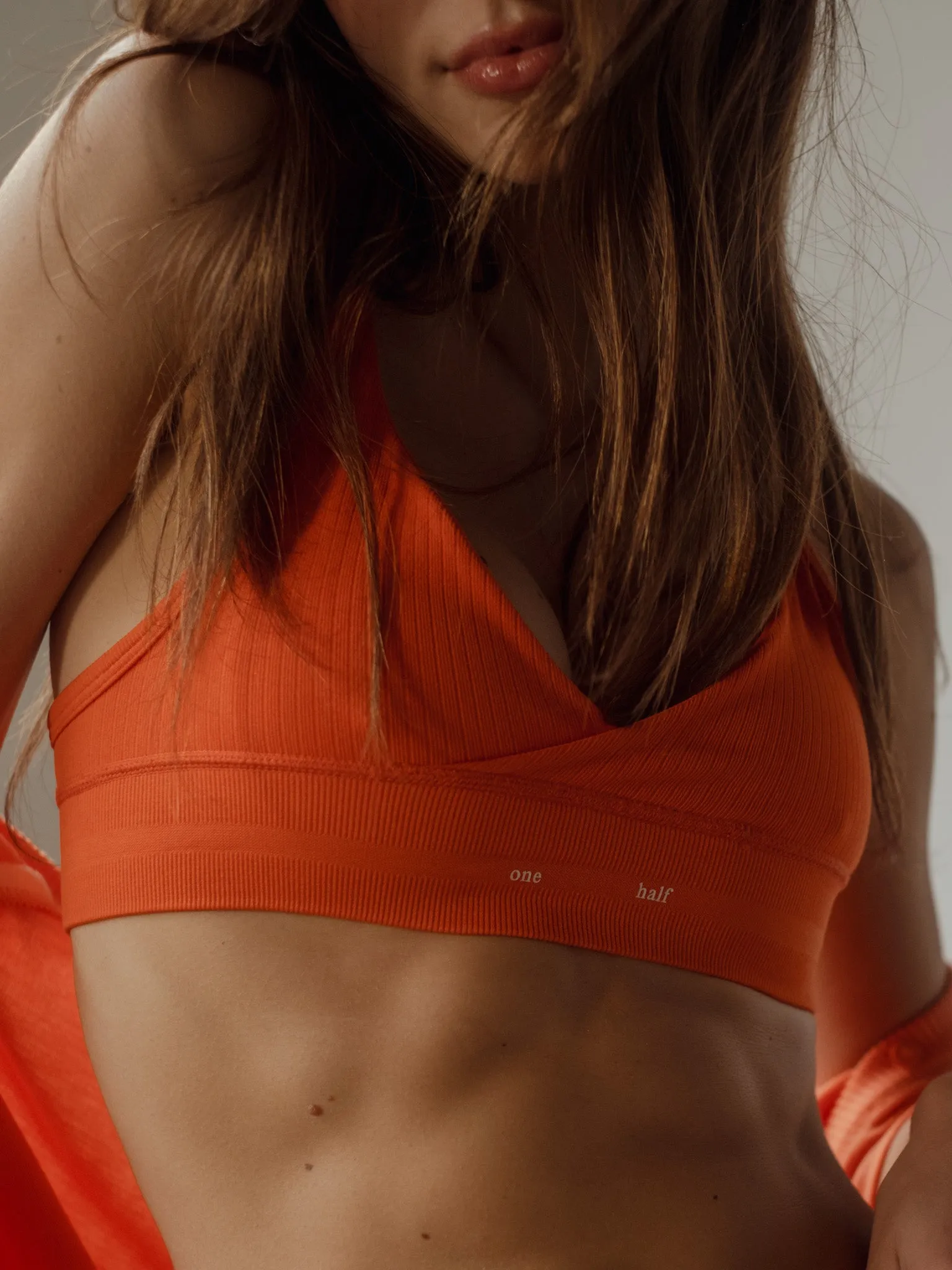 TWILL SEAMLESS INTIMATE SET - BRIGHT ORANGE
