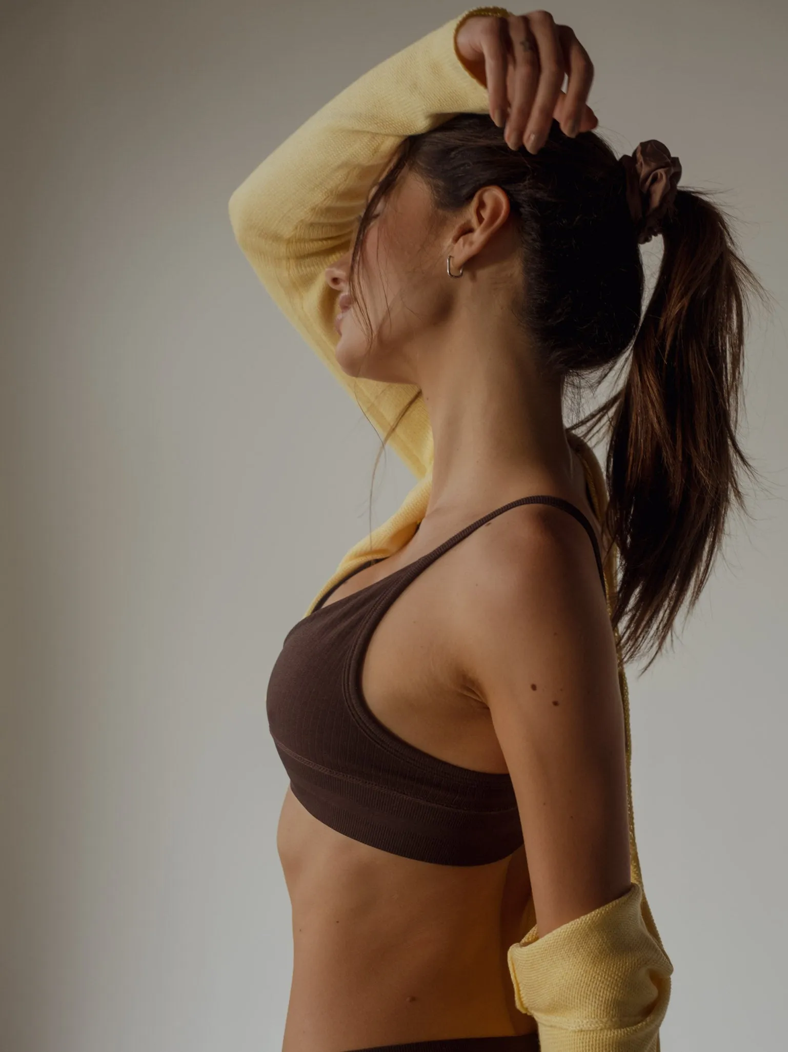 TWILL SEAMLESS INTIMATE SET - ESPRESSO