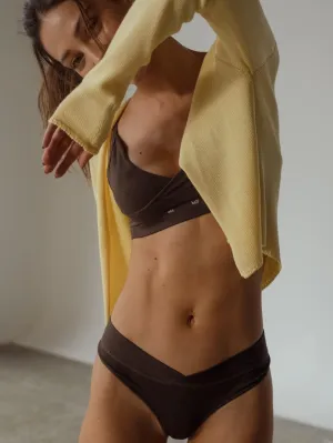 TWILL SEAMLESS INTIMATE SET - ESPRESSO