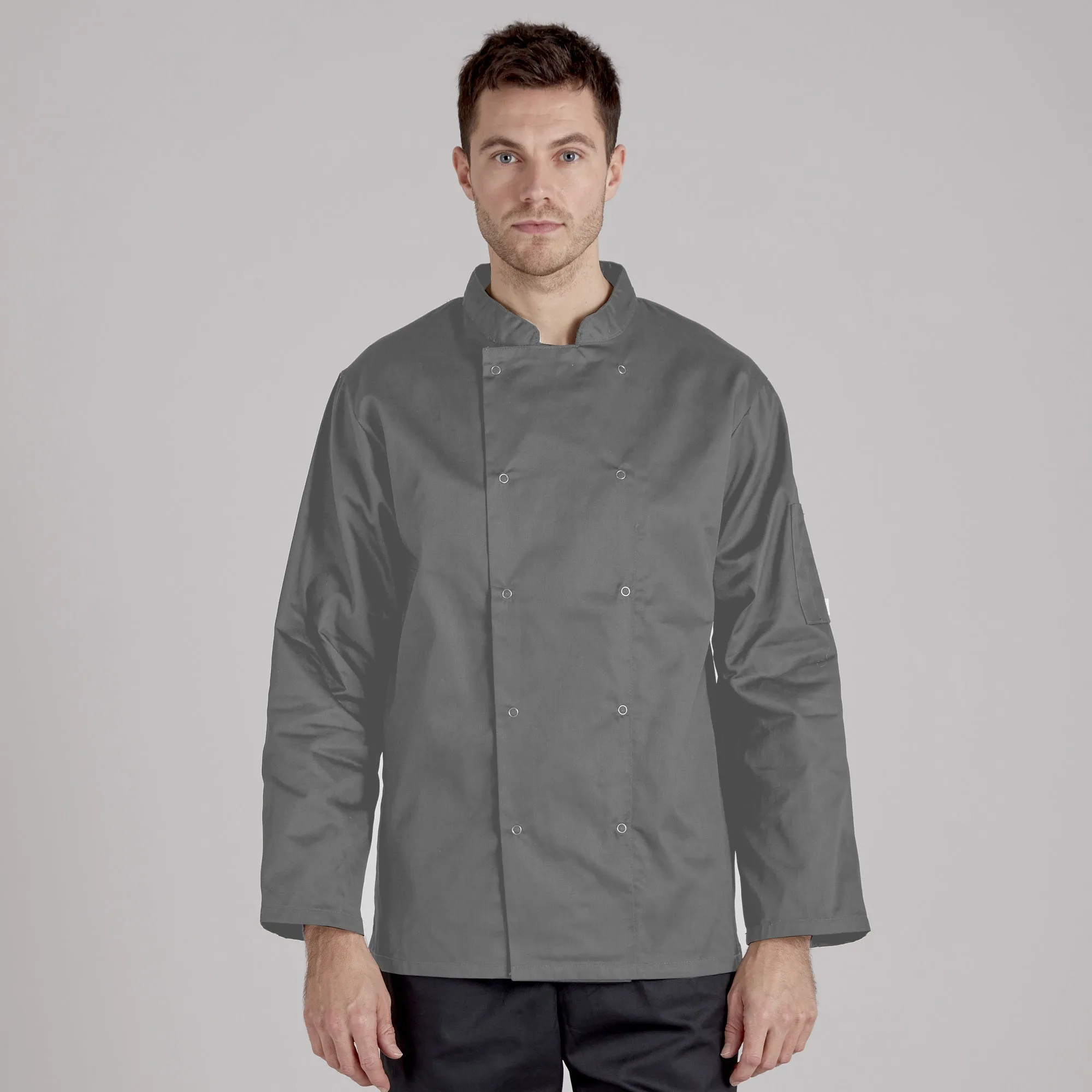 Twin Pack - Professional Chefs Jacket - Long Sleeve - Grey