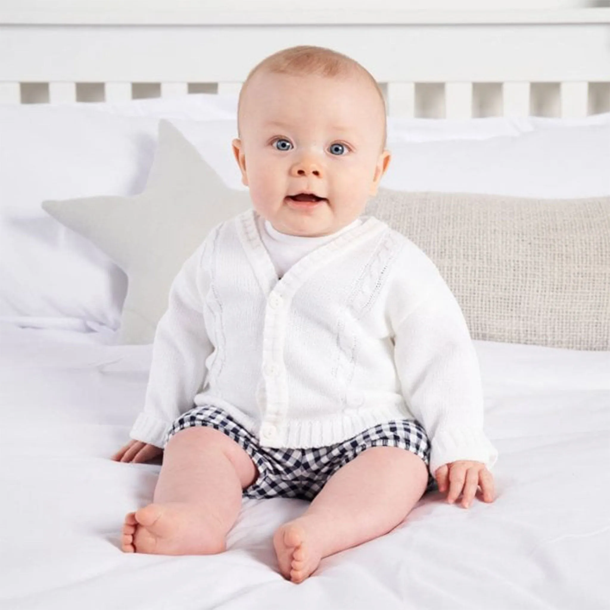 Unisex Baby Cardigan - White