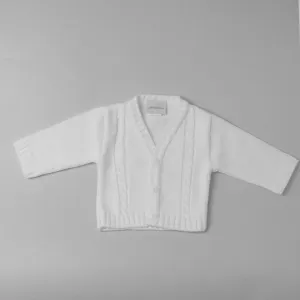 Unisex Baby Cardigan - White