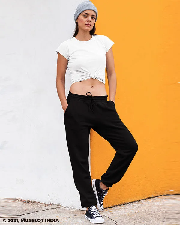 Unisex black joggers