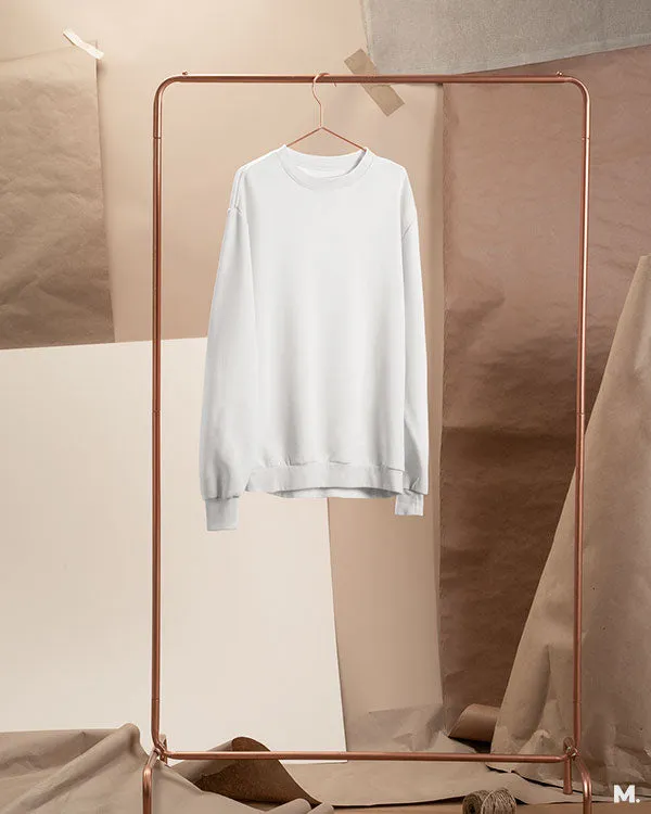 Unisex Plain white sweatshirt