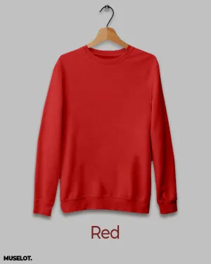 Unisex Solid red sweatshirt