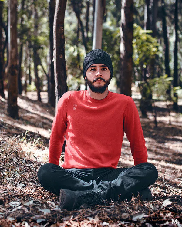 Unisex Solid red sweatshirt