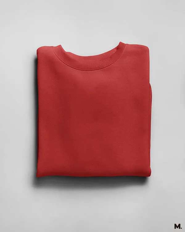 Unisex Solid red sweatshirt