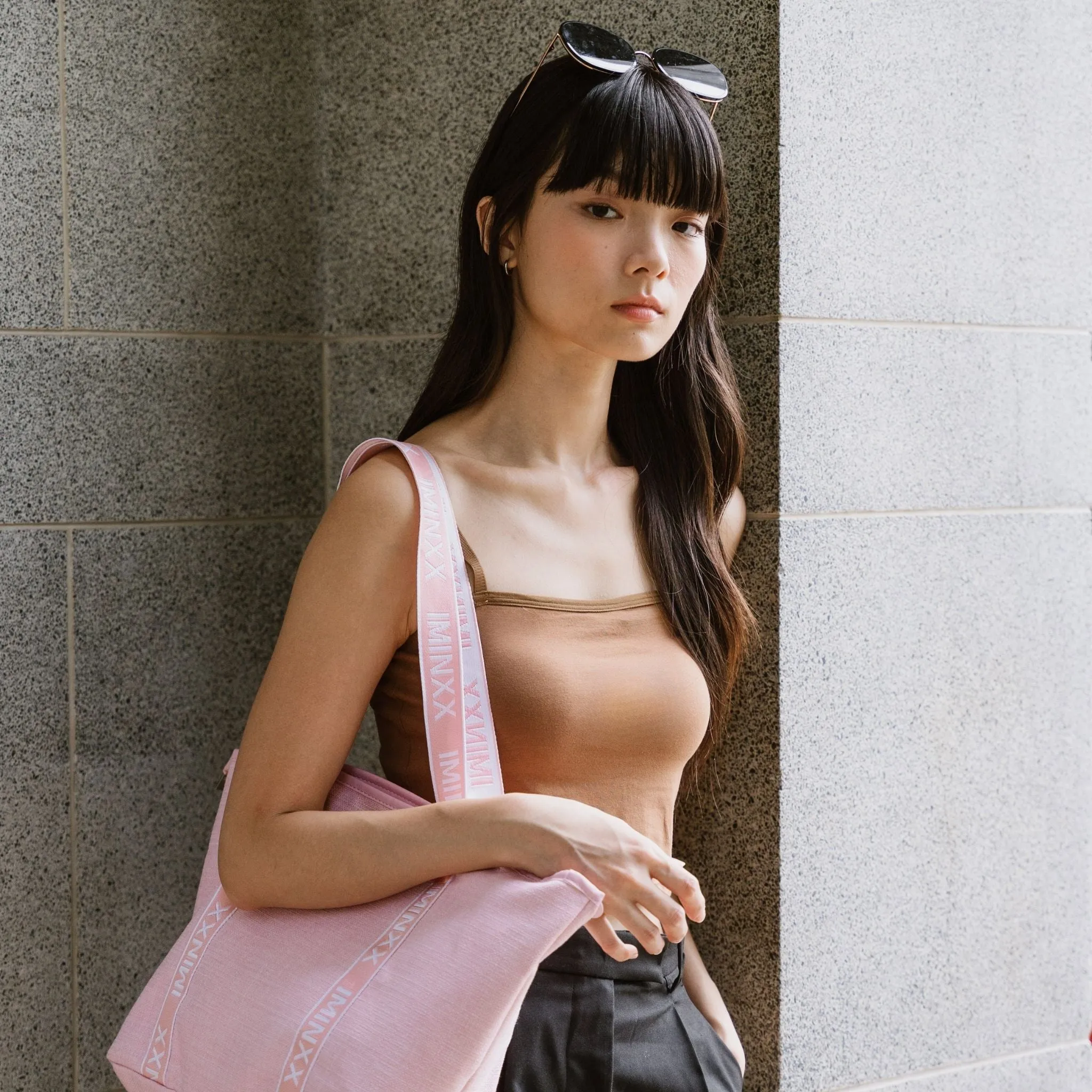Urban Edge! Cami Bra Top (Solid Cotton) in Creme Espresso