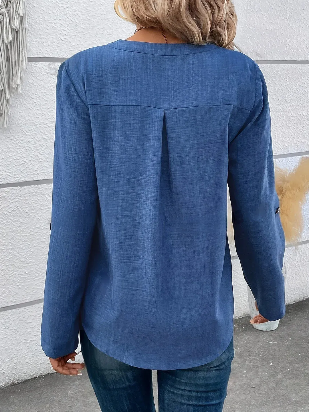 V-Neck  Blouse Shirt