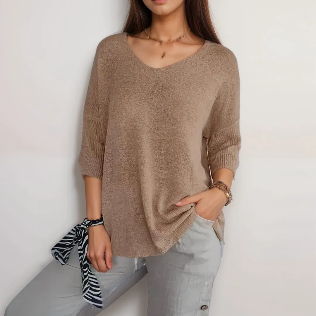 V-Neck Knit Sweater | Lightweight and Soft | Relaxed Fit