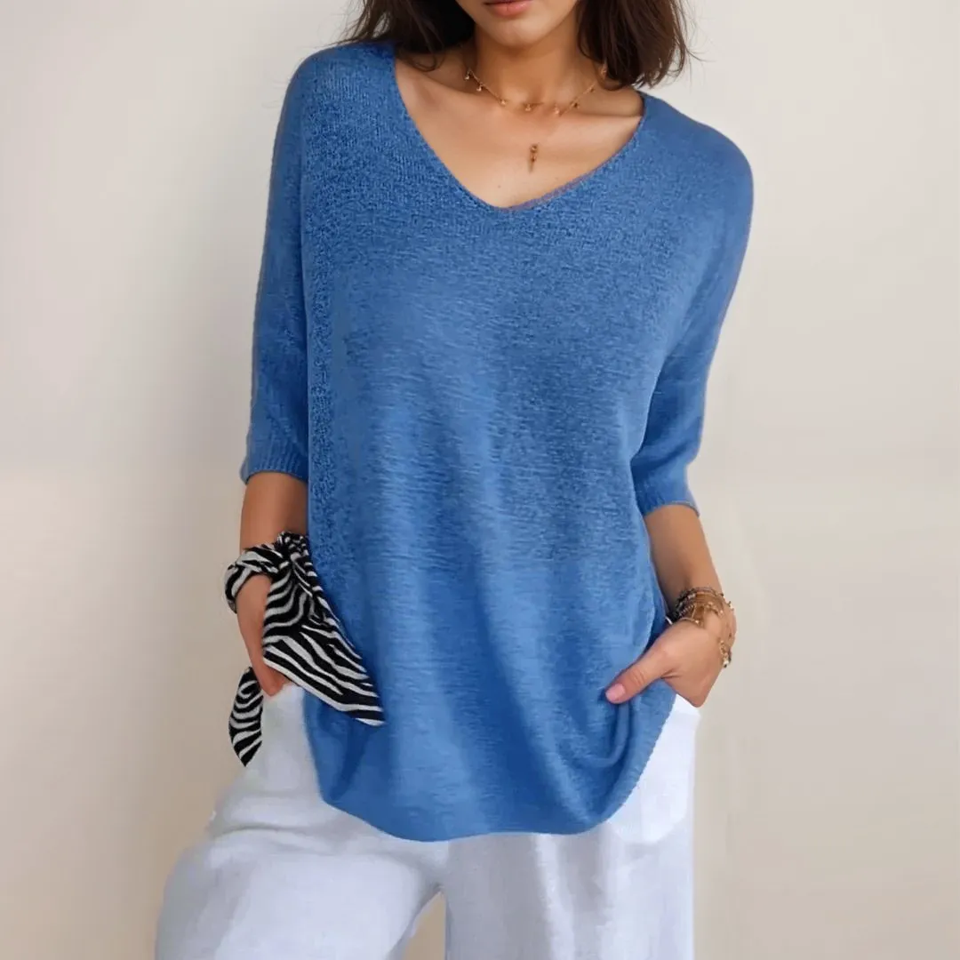 V-Neck Knit Sweater | Lightweight and Soft | Relaxed Fit