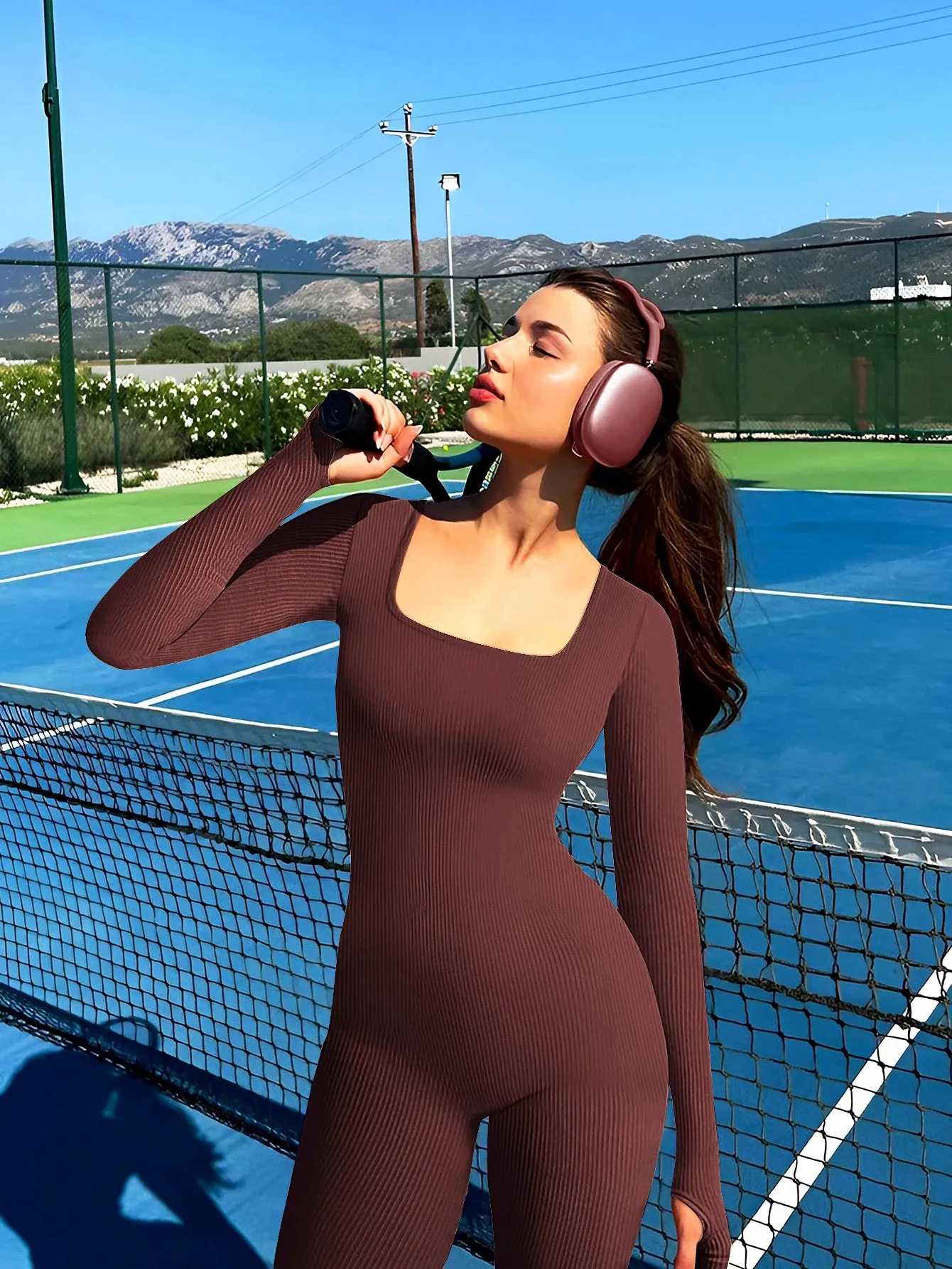 Vanessa - Solid Knit Yoga Top