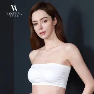 VANZTINA Women's Breathable Strapless Crop Top Bralette - Sexy One Piece Underwear Lingerie