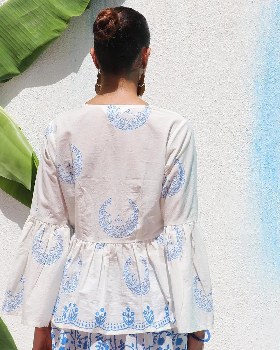 Varsha Handprinted Cotton Top - WITC