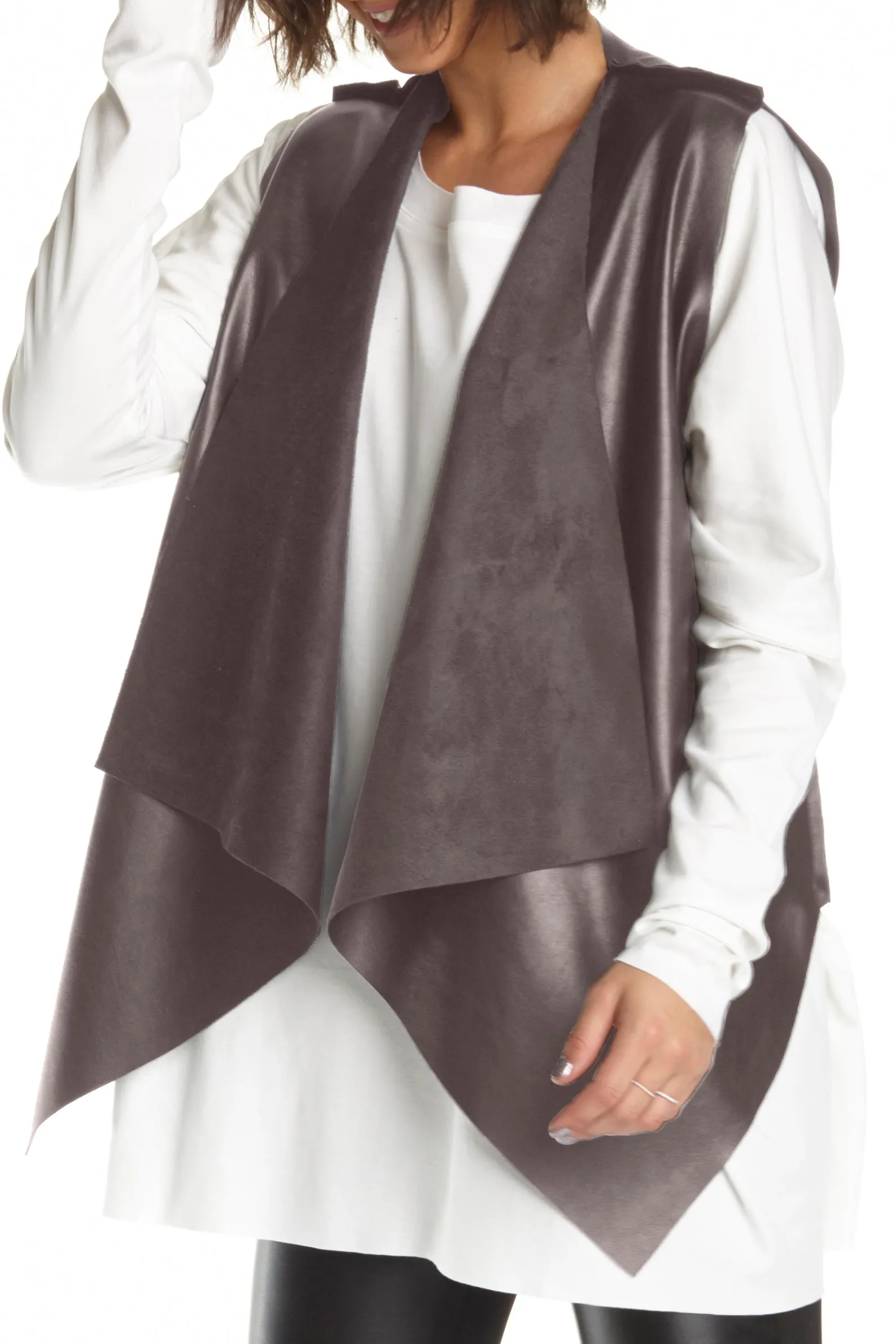 Vegan Leather Moto Vest