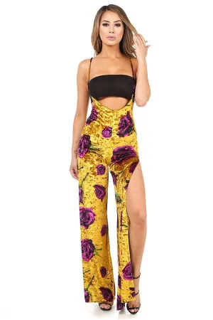 Velour Overall Yellow